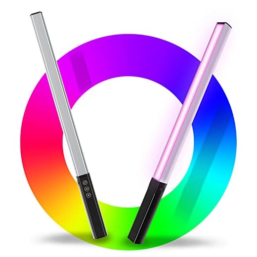 Luz de vídeo LED portátil RGB Varinha de luz de fotografia 9 cores, bateria recarregável embutida e controle remoto, 1000 lúmens ajustável 3200K-5600K