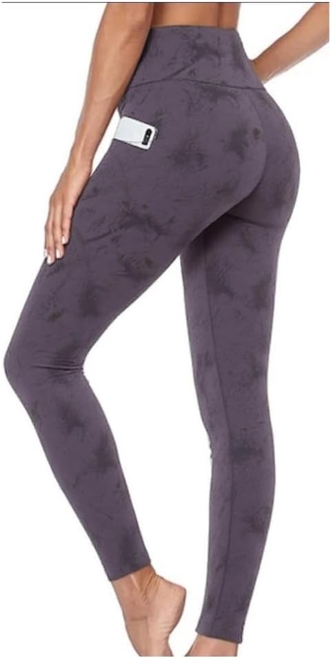 High-Waist Yoga Pants for Women – Tummy Control Leggings with Pockets, Leggings (Dark Gray)