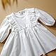 100% Baumwolle Taufkleid Festkleid klassisch Baby Mädchen L18 (62)