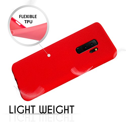 Goospery Soft Feeling Jelly For Samsung Galaxy S9 Plus Case (2018) Silky Slim Bumper Cover (Red) #TOP2