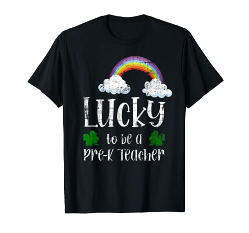 Regalo para la suerte Pre-K Teacher St Patrick's Day Shamrock Camiseta