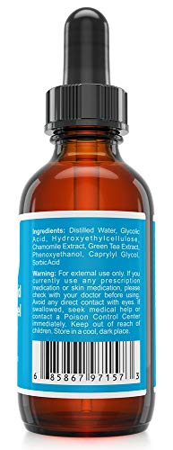 Glycolic Acid 30% Gel Peel with Chamomile and Green Tea Extracts - Professional Grade Chemical Face Peel for Acne Scars, Collagen Boost, Wrinkles, Fine Lines - Alpha Hydroxy Acid - 1 Bottle of 1 fl oz