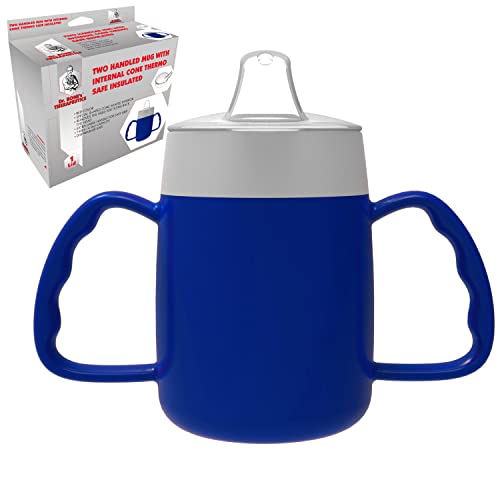 Two Handled Adult Drinking Cup 140ml with Internal Cone and Spouted Lid
