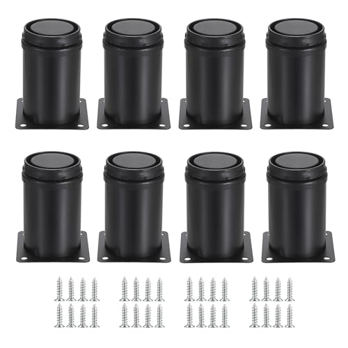 SUMNACON 8 patas de acero inoxidable para muebles, patas de gabinete, patas ajustables de 8 cm para sofá, patas de mesa de repuesto para encimera, desayuno, bar, escritorio
