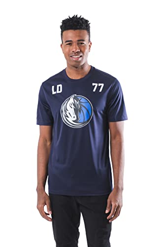 Ultra Game NBA Official Men’s Super Soft Players T-Shirt - Unisex, Dallas Mavericks - Luka Doncic, Team Color, X-Large