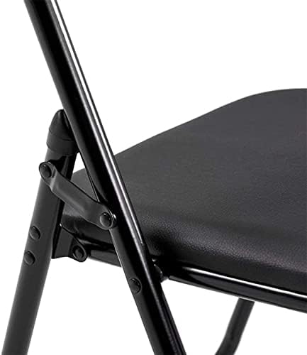 LeChamp 2 Pack Folding Chairs Indoor Folding Desk Chair with Padded Seat Cushion, Fold up Chair for Bedroom Commercial Event Chair with Metal Frame Office Indoor Banquet Party Chair