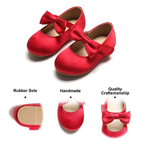 Image of Felix & Flora Toddler Flower Girl Dress Shoes - Girl Ballet Flats Party School Shoes Wedding