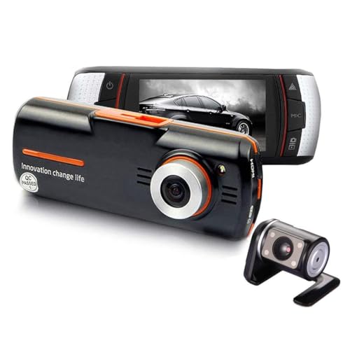 Caméra de tableau de bord DVR 2.7" avec double objectif localisateur GPS intégré et G-sensor
