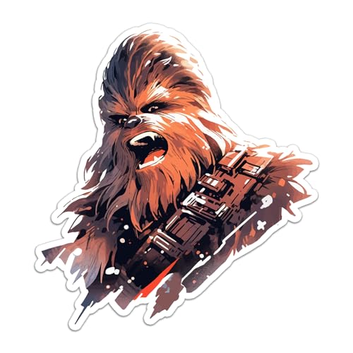 Image of SW Wookie Chewbacca Sticker Decal Notebook Car Laptop 5.5 inchx5.25 inch (Color)