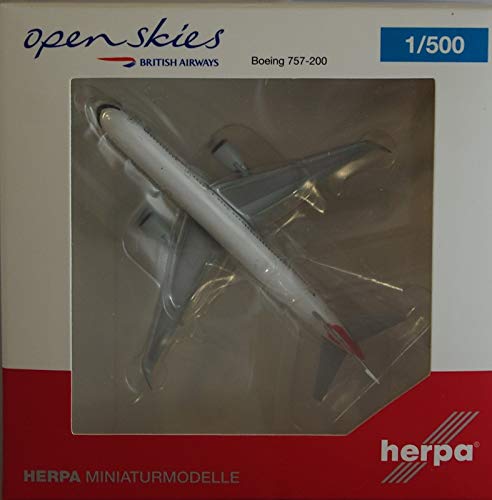 Preisvergleich Produktbild Herpa 530019 Fahrzeug Open Skies (British Airways) Boeing 757-200"
