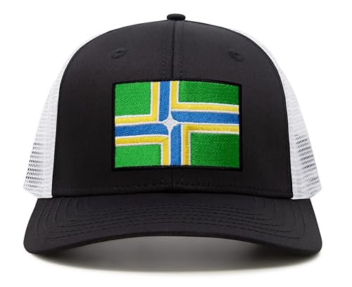 Image of International Tie City Hat for Men and Women, Adjustable Snapback Trucker Baseball Cap with Embroidered Patch