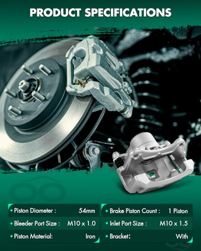 Image of SCITOO Front Left Brake Caliper With Bracket 18B4906 Compatible For Chevrolet For Cobalt 2005-2008,For HHR 2008-2010,For Pontiac For G5 2007-2009,For Pursuit 2006,For Saturn For Ion 2004-2007