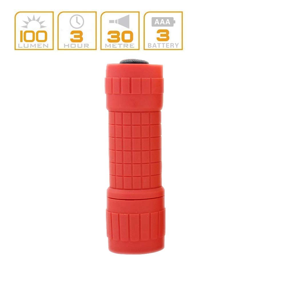 Whaply Lot de 6 petites mini lampes de poche, 5 couleurs, lampe torche à DEL COB avec cordon, lot de 18 piles AAA incluses pour enfants/lecture de nuit/fête/camping/urgence/chasse