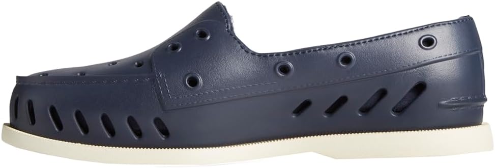 Sperry Authentic Original Float Cozy for Men - Anti-Slip Breathable Water Shoes made from Fully EVA Materials, Rubber Outsoles, and Textured Footbeds and Faux Fur Lining, Navy, 11 M