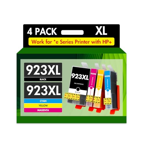 923XL 923 Ink Cartridges Combo Pack: Replacement for HP Ink 923 923XL HP923 for OfficeJet Pro 8135e 8130e 8139e 8138e 8122e 8120 8124e 8125e 8130 8132e 8134e Printer