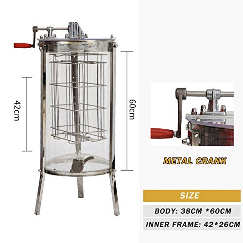 TWW Manueller Honigschüttler Aus Edelstahl, Transparenter Manueller Honigschüttler, Honigtrennung Und Extraktor… – Bild 8