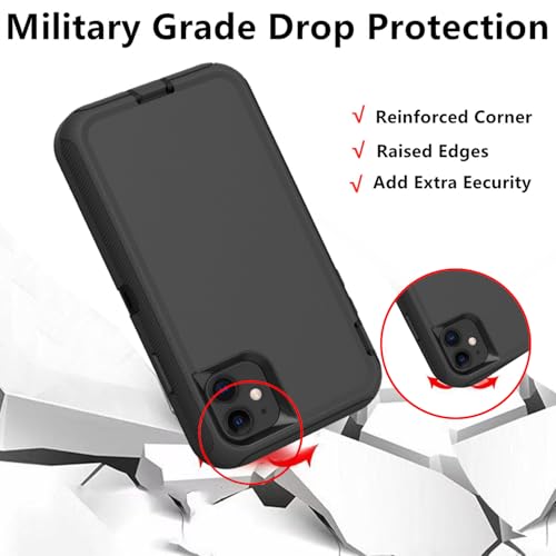 Coque iPhone 12 antichoc évite les bris d'écran protection robuste noire - 6