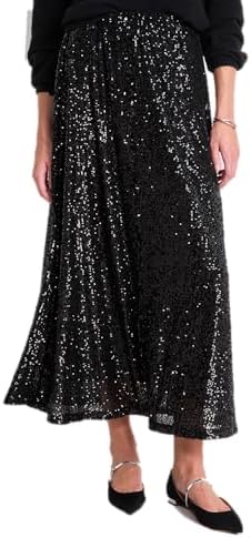 vineyard vines Kaia Sequin Skirt, Jet Black, XS