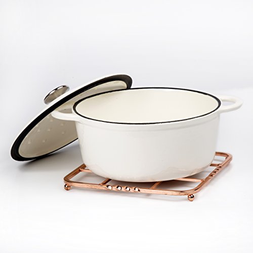Creative Home Renaissance Square Trivet, 8", Copper