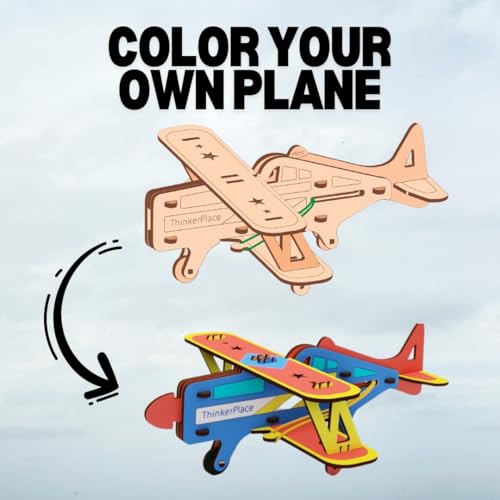Image of Fighter Plane for Kids | Build, Color & Play with a Working Fighter Plane | STEM Educational Toy for Kids Age 6, 7, 8+ Years | Science & Learning Toy