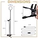 Retoo LED Ringlicht mit Stativ Selfie-Licht, Selfie-Lampe Schwanenhals Klemmlampe Handy Selfie Ring Licht Tisch Ringleuchte Live-Stream Makeup Fotografie YouTube Vlogs Dimmbare Tischringlicht 4'