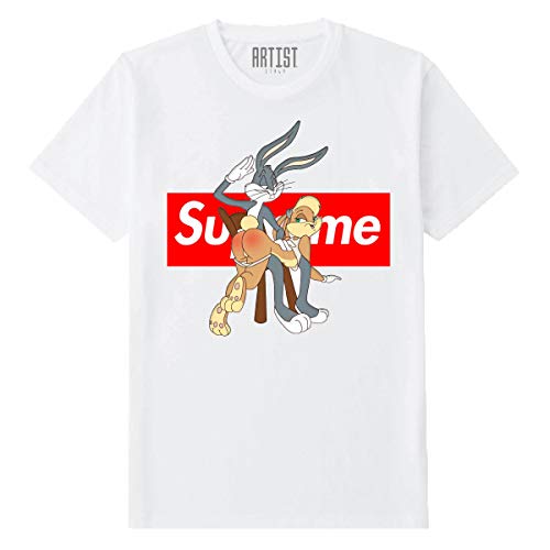 Artist  Camiseta Supreme Logo Bugs Bunny Lola  Camiseta de algodón 100% Bianco L