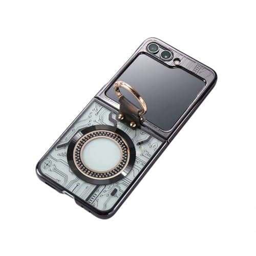 Étui de téléphone à anneau magnétique Samsung Galaxy Z Flip 5 housse antichoc silicone