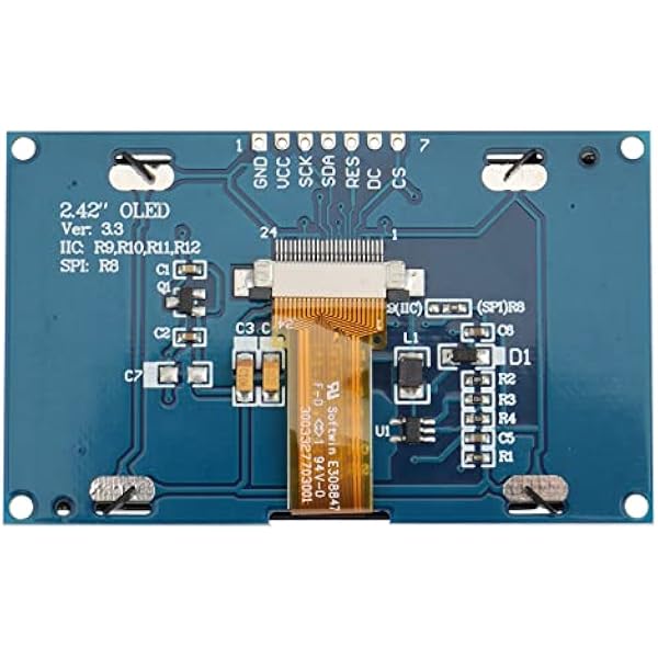 2 шт. 2 42 12864 128 x 64 модуль OLED-дисплея Iic SPI последовательный ЖК-экран для C51 Stm32 Ssd1309 белый шрифт