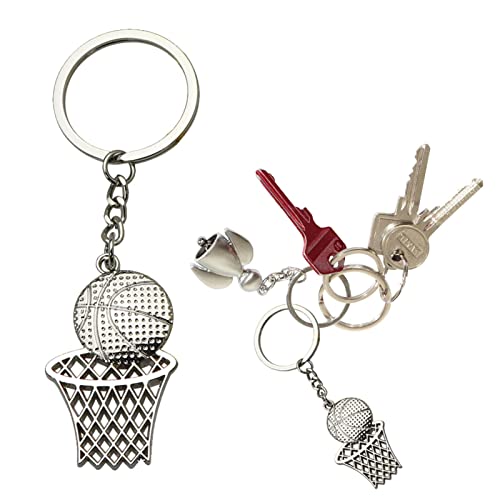 Hearthxy Llaveros de Baloncesto para niños, Llaveros creativos de Baloncesto en 3D, Accesorios de Mochila antioxidantes, Abalorios de Monedero, Llavero Tridimensional Creativo Llavero Recuerdo Cover