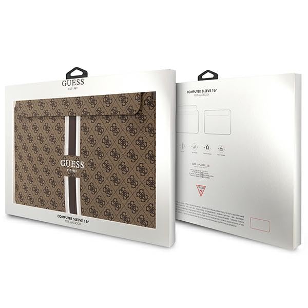 Image of Guess Sleeve Case [Official Licensed] by CG Mobile | 4G with Printed Stripes Sleeve Sleek and Protective Carrying Case Impact Resistant Bag for Laptops, Tablets & MacBook up to 16-inch Devices