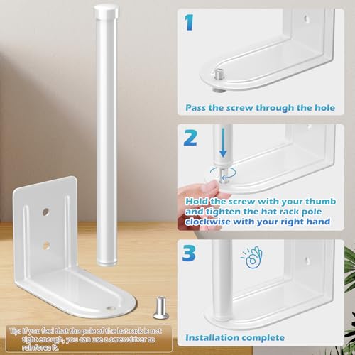 Pacote com 2 organizadores de chapéus de aço inoxidável para bonés de beisebol, organizador de bonés