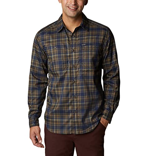 Image of Columbia Men Omni-Shade Silver Ridge Utility Lite Plaid Hiking and Trekking Long Sleeve Shirt