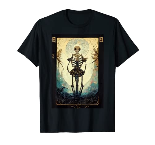 Tarjeta de tarot Halloween ropa oculta gótica gótica gráfica Camiseta