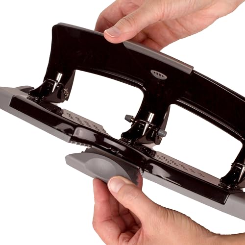 Image of Swingline 3 Hole Punch, 20 Sheet Capacity Three Hole Puncher 3 Ring, Paper Punch, SmartTouch Low Effort, Black & Silver (74133) (Pack of 6)