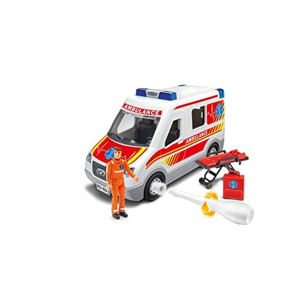 Revell Junior Kit 824 Rettungswagen mit Spielfigur Bauen-Schrauben-Spielen für Kinder ab 4, Mehrfarbig – Bild 4
