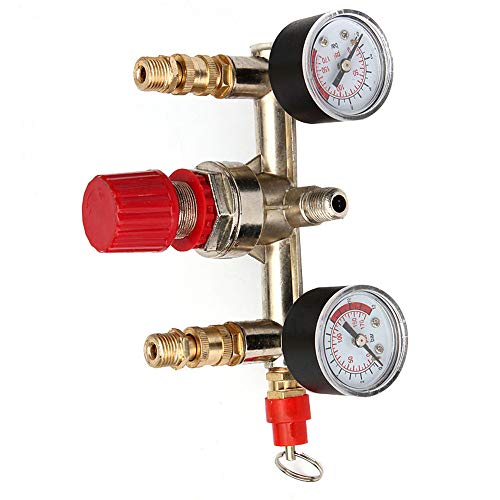 Zinnor Air Compressor Pressure Switch Valve Manifold Regulator Gauges Air Compressor Parts Switch Control Valve 90-125Psi Horizontal Switch #TOP5