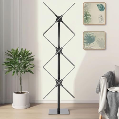 Image of Missyou 50-inch 3DHologramFan Christmas Tree Display and Stand, Rack 3 x 52cm Fans with Bluetooth,App & Remote ,Holographic Fan LED,Customizable Video Content for Exhibitions,Trade Shows,Advertising