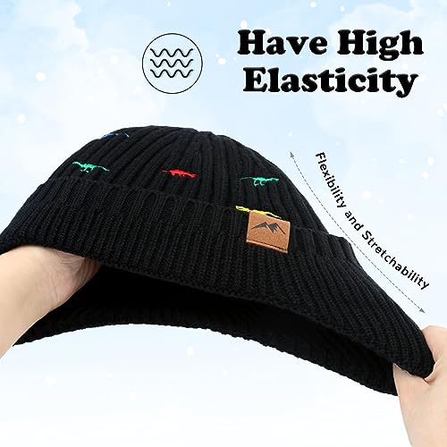 Image of POXIMI Baby Boy Winter Hat Toddler Warm Beanie Girl Knit Hats with Earflap Kid Cute Earmuffs