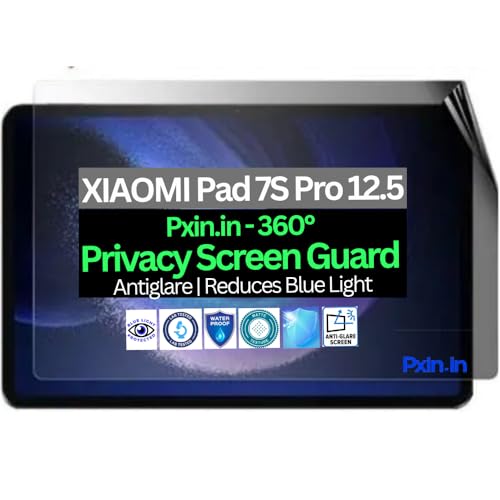 Image of Pxin Tablet Privacy Guard compatible with XIAOMI Pad 7S Pro 12.5 | Screen protector | Anti-Glare | Blue light filter | 360 degree Anti Spy | Eye Protection