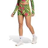 adidas Women’s x Farm PIO Pacer Shorts, Crew Green/Bahia Magenta/Unity Lime, M
