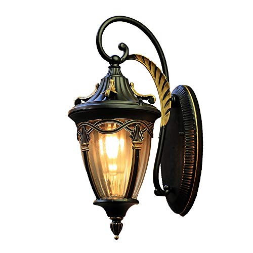 Sconce en métal noir balayé luminaire extérieur étanche IP65 pour escalier E26