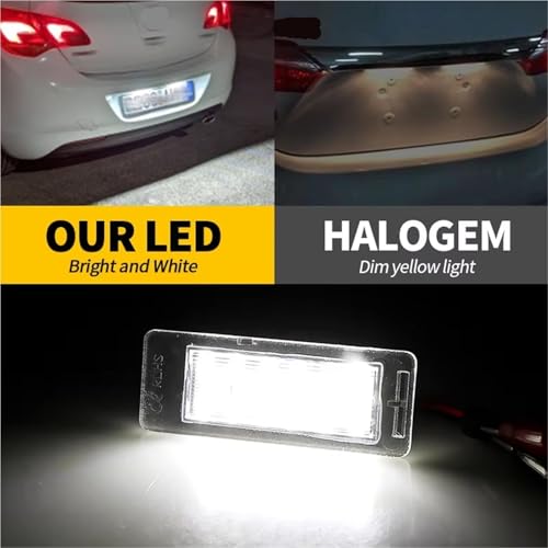 Luz matrícula LED Cadillac CTS Wagon evita multas con plafones estancos 2Pzs 5