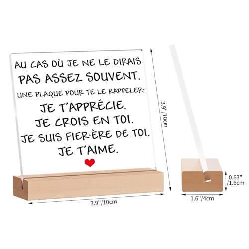 Cadeau Mariage, Plaque Acrylique Bois Cadeaux mariage pour Mariée Le Marié – vue 2