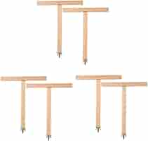 YARNOW Vogel Sitzstange Aus Naturholz Mit Krallenschleifplattform