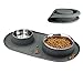 wesen Stainless Steel Dog Bowls, 95 oz, Collapsible Dog Bowl with No Spill Non-Skid Silicone Mat Set, Three Feeder Food Water Bowl for Small Large Dogs, Puppies, Cats and Pets, Pack of 3