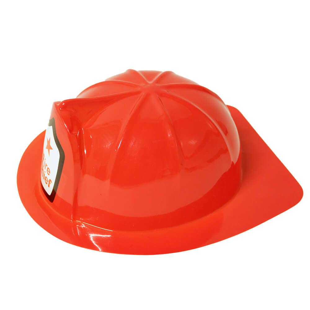 BEMIRO Kinder Feuerwehrhelm aus PVC - ca. 26 cm lang, Roter Feuerwehrhelm für Kinder, Faschingskostüm für Kinder, Feuerwehr Geburtstag…