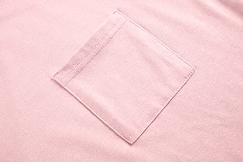 Image of Imily Bela Girls Cap Sleeve Summer Tops Casual Crewneck Loose Tshirts with Pocket