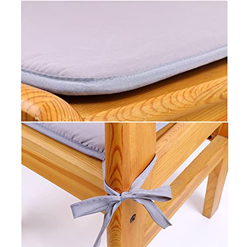 Cojines para silla de comedor y jardín juego de 2 asientos de lino con lazos para terraza 6