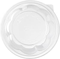 Vista 9 de Restaurantware Solo tapas: tapas Thermo Tek para ensaladeras desechables de 24 – 32 – 48 onzas, 50 tapas redondas para cuencos de delicatessen – Los