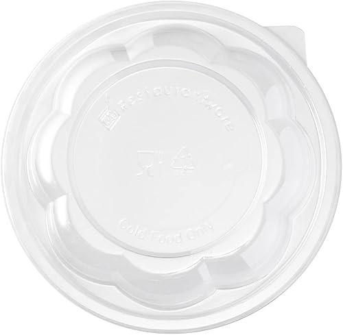 Miniatura 9 de Restaurantware Solo tapas tapas Thermo Tek para ensaladeras desechables de 24  32  48 onzas, 50 tapas redondas para cuencos de delicatessen  Los